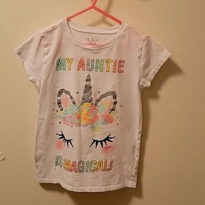 Children's M 7/8 "My Auntie is Magical" Unicorn T-shirt